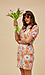 Zip Front Floral Print Dress Thumb 3