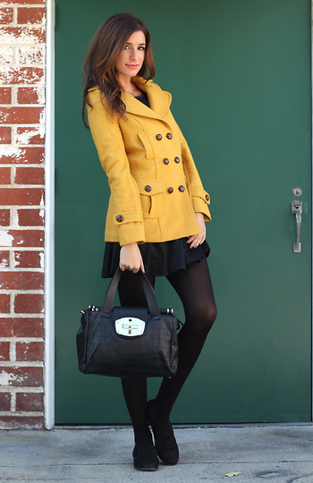 Classic Pea Coat Look by Cotton Candy, Sweet Rain, and Qupid Slide 1