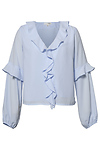 Ruffled V-Neck Blouse
