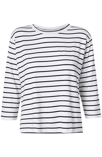 3/4 Sleeve Striped Top Slide 1