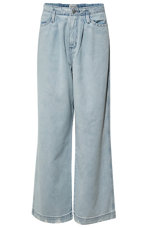 High-rise One-leg Acid Wash Jeans In Grey