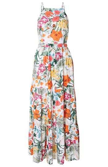 Tropical Tiered Dress Slide 1