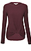 Front Knot Long Sleeve Knit Top Thumb 1