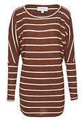 Striped Brushed Long Sleeve Top