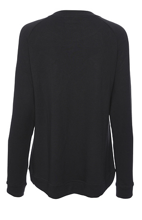 Super Soft Fleece Sweatshirt in Black XS L DAILYLOOK