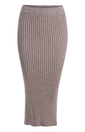 Ribbed Midi Skirt Slide 1