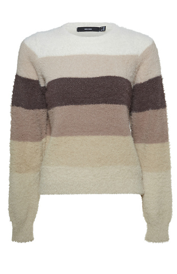 Multicolored Stripe Sweater Slide 1