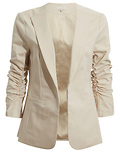 Skies are Blue Ruched Sleeve Blazer