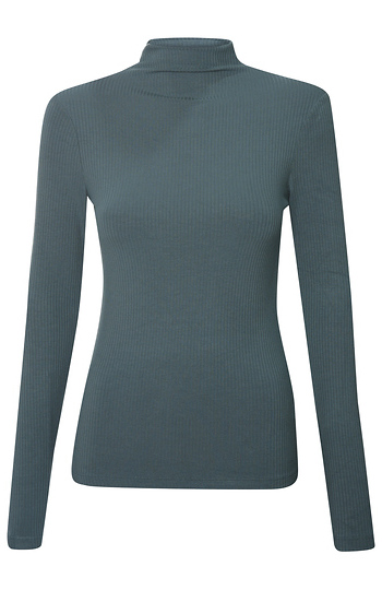 Long Sleeve Mockneck Top Slide 1