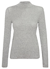 Mock Neck Ribbed Top