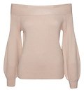 Balloon Sleeve Off-the-Shoulder Sweater