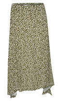 Printed Handkerchief Midi Skirt