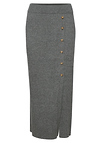Side Button Midi Skirt