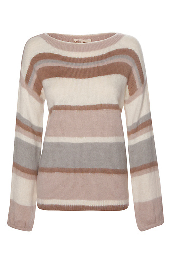 Boatneck Striped Sweater Slide 1