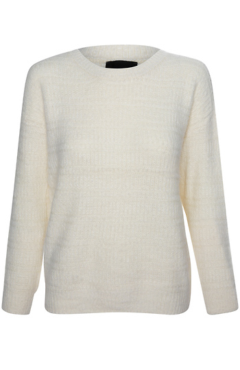 Fuzzy Crew Neck Sweater Slide 1