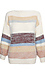 Boat Neck Striped Fuzzy Sweater Thumb 1