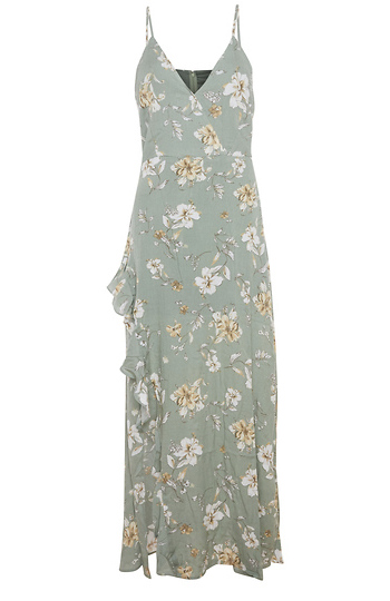 Floral Surplice Sleeveless Dress Slide 1