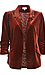 Ruched Sleeve Velvet Blazer Thumb 1