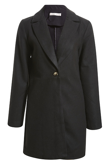 Single Button Front Coat Slide 1