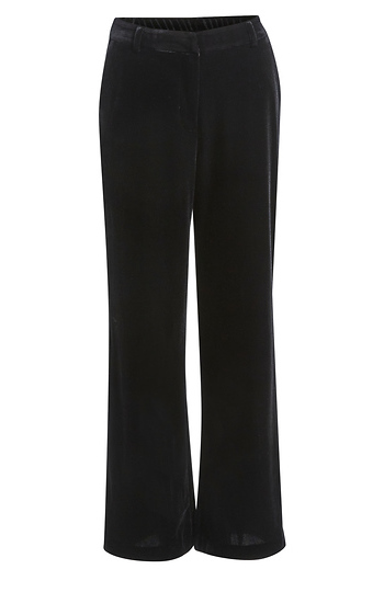 High Rise Velvet Wide Leg Trousers Slide 1