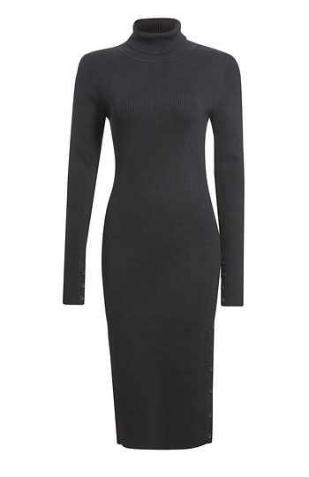 Long Sleeve Turtleneck Midi Dress Slide 1