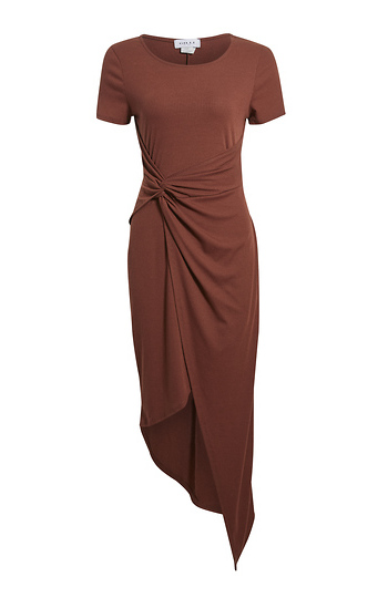 Twist Wrap Midi Dress Slide 1