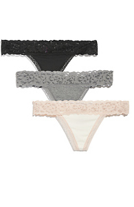 Leto Invisible Pack Hipster Black Plus Hipster Panties (Pack of 3)