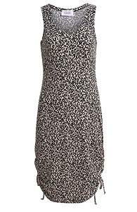 Leopard Print Ruched Dress Slide 1