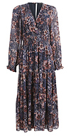 Surplice Floral Midi Dress