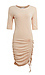 Rib Knit Ruched Detail Midi Dress Thumb 1