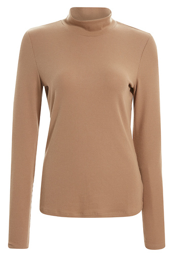 Mock Neck Long Sleeve Top Slide 1