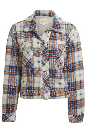 Thread Supply Fluffy Plaid Jacket