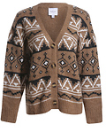 Fairisle Pattern Cardigan Sweater