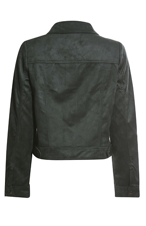 cropped faux suede jacket