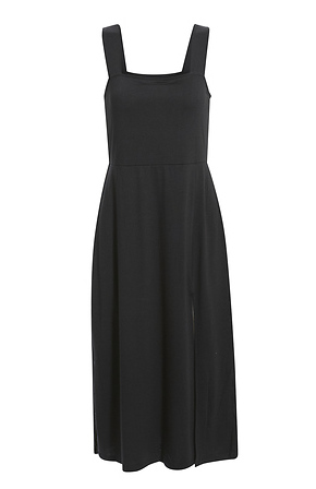 Square Neck Midi Dress in Black