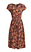 Short Sleeve Floral Print Midi Dress Thumb 1