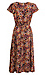 Short Sleeve Floral Print Midi Dress Thumb 2