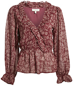 Surplice Floral Blouse