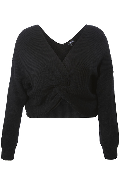 Front deals knot sweater