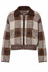 Plaid Zip Cardigan