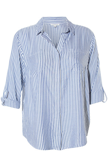 Beach Lunch Lounge Stripe Button Up Slide 1