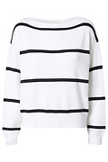Boat Neck Striped Pullover