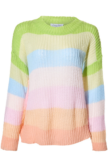 Multicolor Stripe Sweater Slide 1