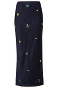 Embroidered Midi Skirt
