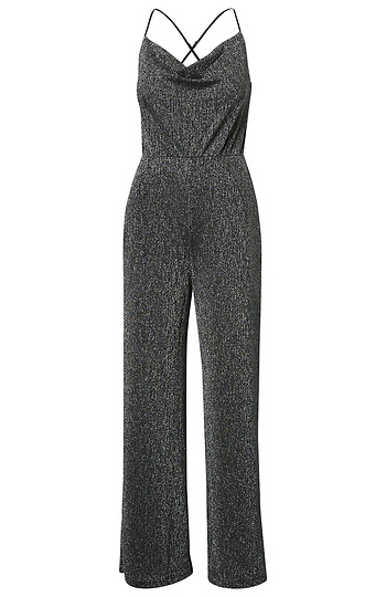 Lurex Cowl Neck Jumpsuit Slide 1