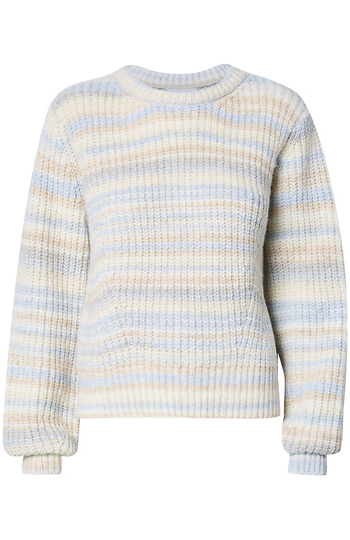 Multicolored Striped Sweater Slide 1