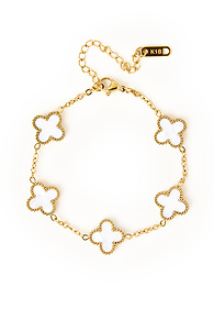 White Clover Chain Bracelet Slide 1