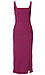 Square Neck Seersucker Midi Dress Thumb 1