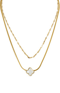 White Clover, Double Chain Necklace Slide 1