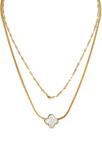 White Clover, Double Chain Necklace Slide 1